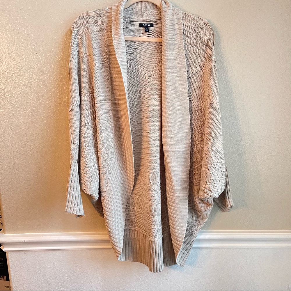 Apt. 9 tan waterfall cardigan size size XL